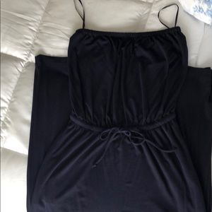 J Crew Navy Blue Long Cotton Maxi Dress